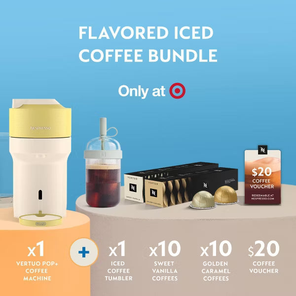 Limited-Edition Vertuo Pop+ Coffee and Espresso Maker Flavored Iced Bundle