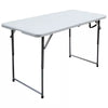 Adjustable Height Folding Table Off-White