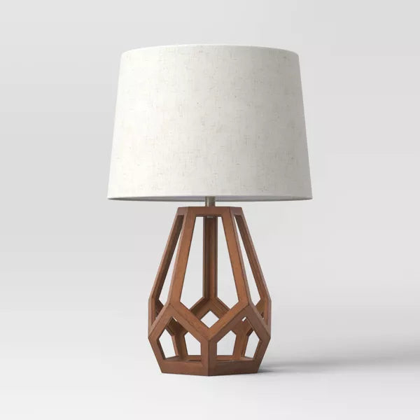 Large Wood Geo Assembled Table Lamp