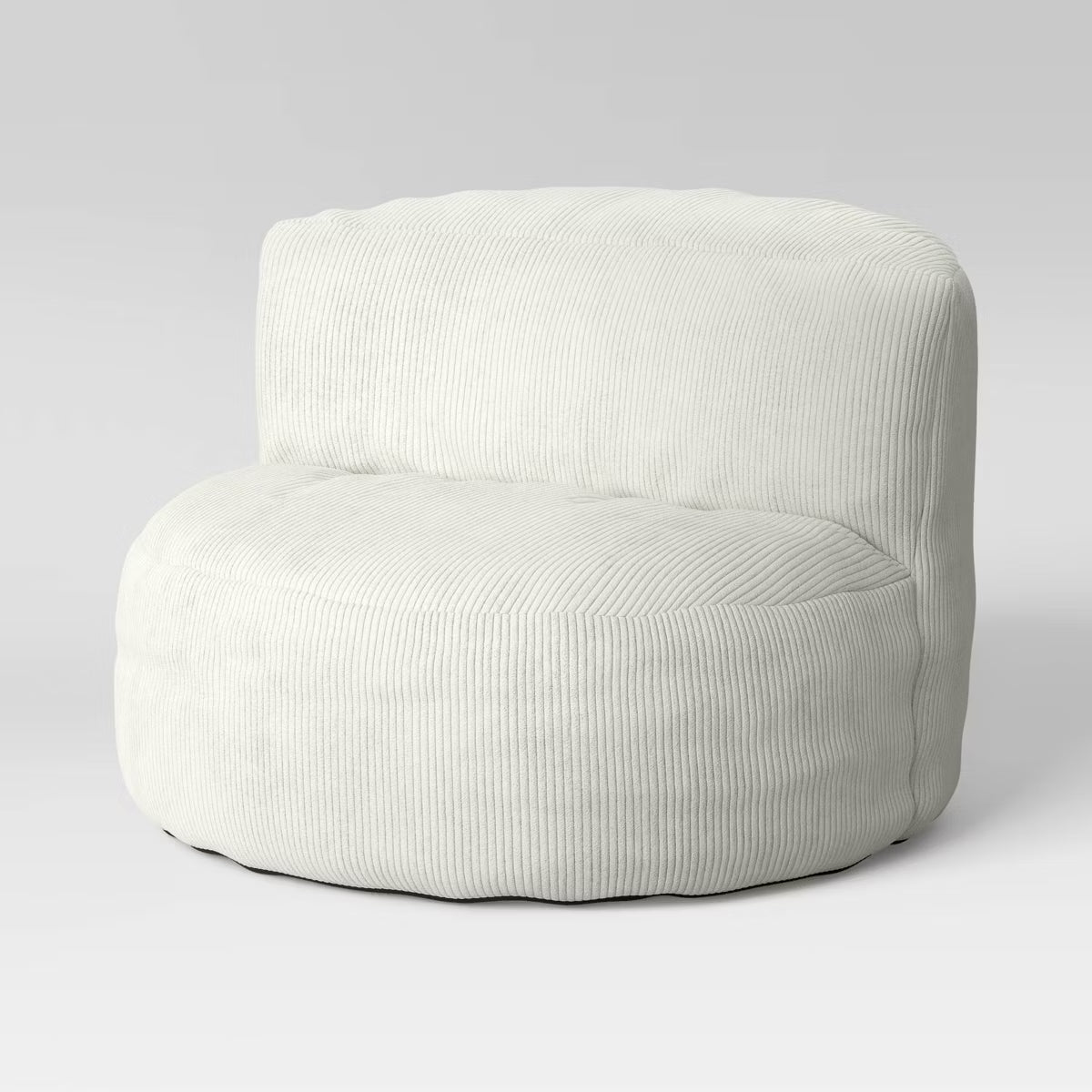 Memory Foam Filled Bean Bag Chair with Corduroy Cover - Cream SHOWROOM ITEM