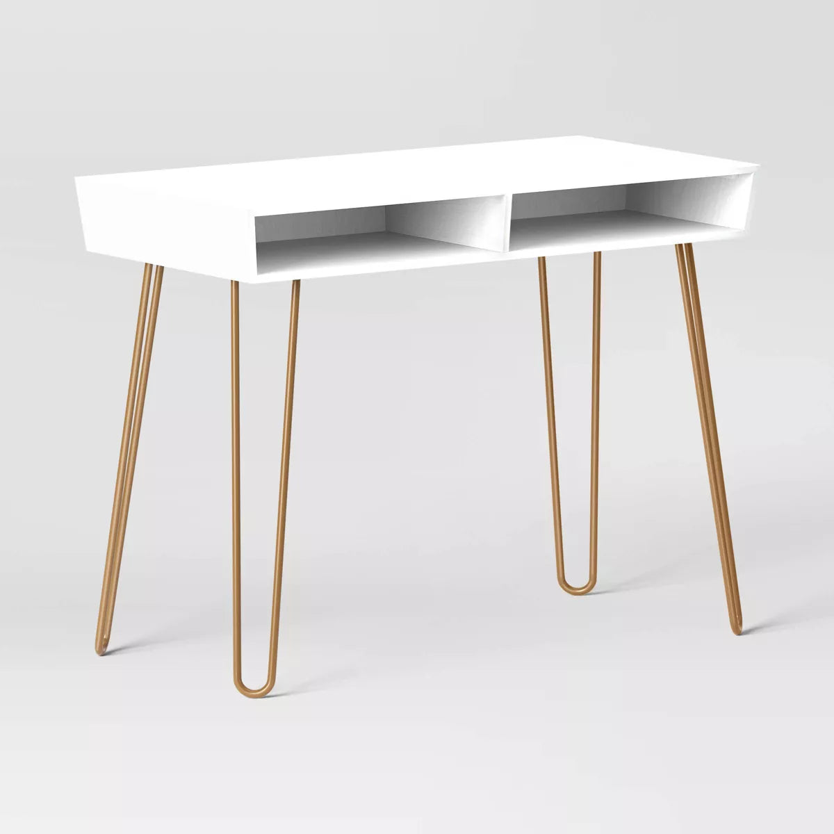 Hairpin Writing Desk with Storage