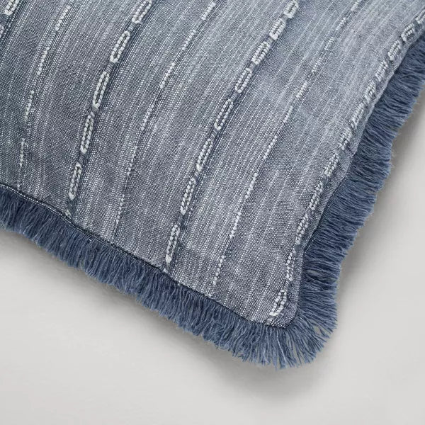 Washed Loop Stripe Lumbar Bed Pillow
