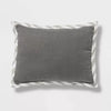 8pc Reversible Classic Stripe Comforter Set Gray/White - Queen