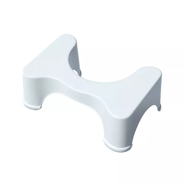 The Original Bathroom Toilet Stool White : Microfiber, Machine Washable, Non-Slip Backing