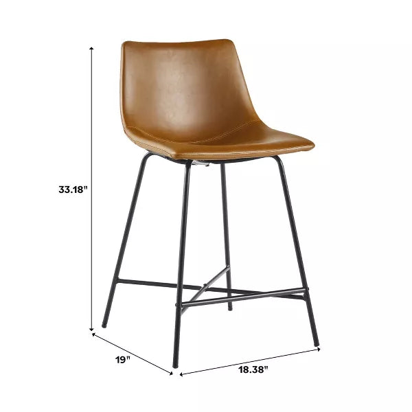 1 Piece Upholstered Counter Height Barstool
