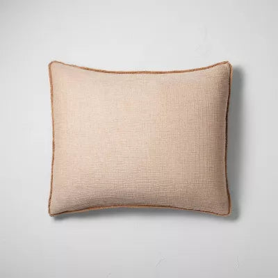 Textured Chambray Cotton Comforter & Sham Set - Full/Queen