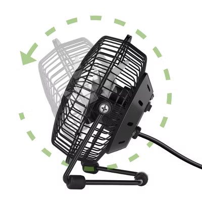 USB Powered Adjustable Head Personal Desk Fan Black