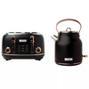 Heritage Stainless Steel Electric Water Kettle, Black & Copper