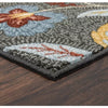 Washable Garden Floral Accent Rug Gray - 2'5