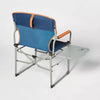 Compact Directors Outdoor Portable Camp Chair Foldable Steel Frame, Armrests