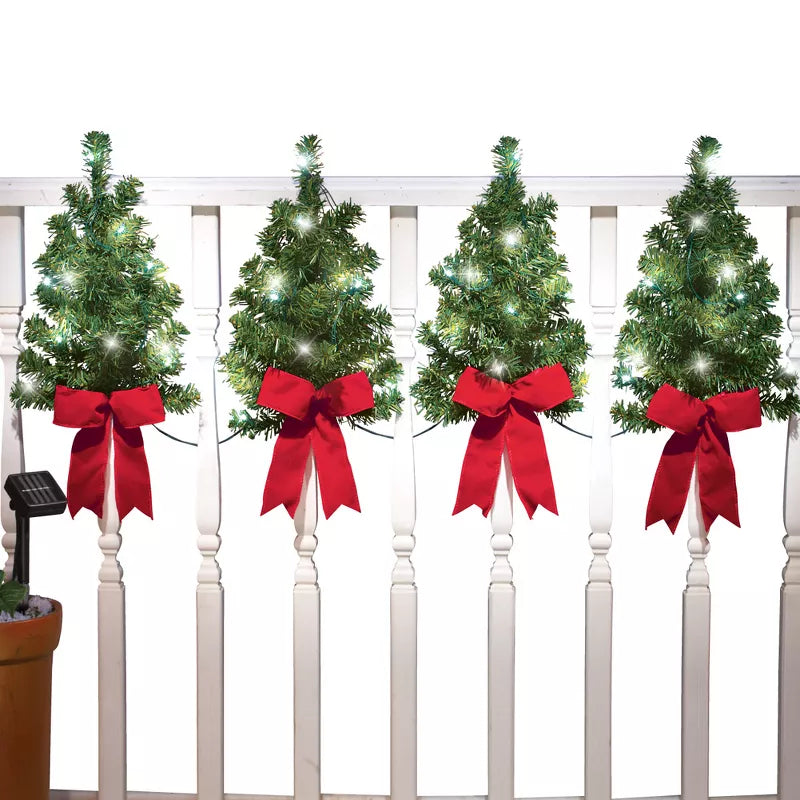 Solar Christmas Trees Wall & Fence Decor