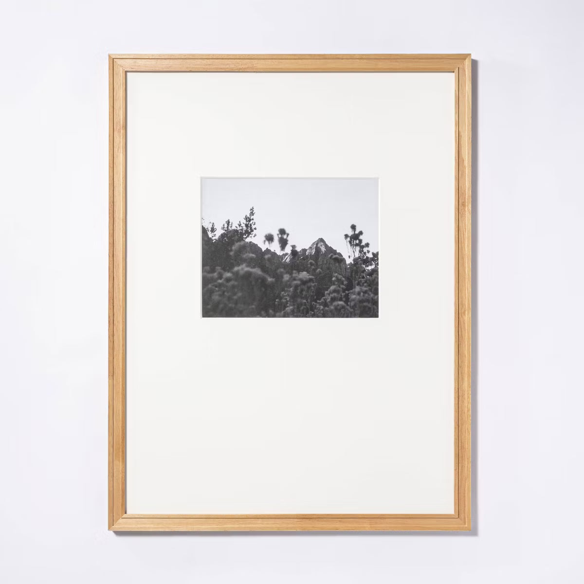 Matted Gallery Frame Natural Wood