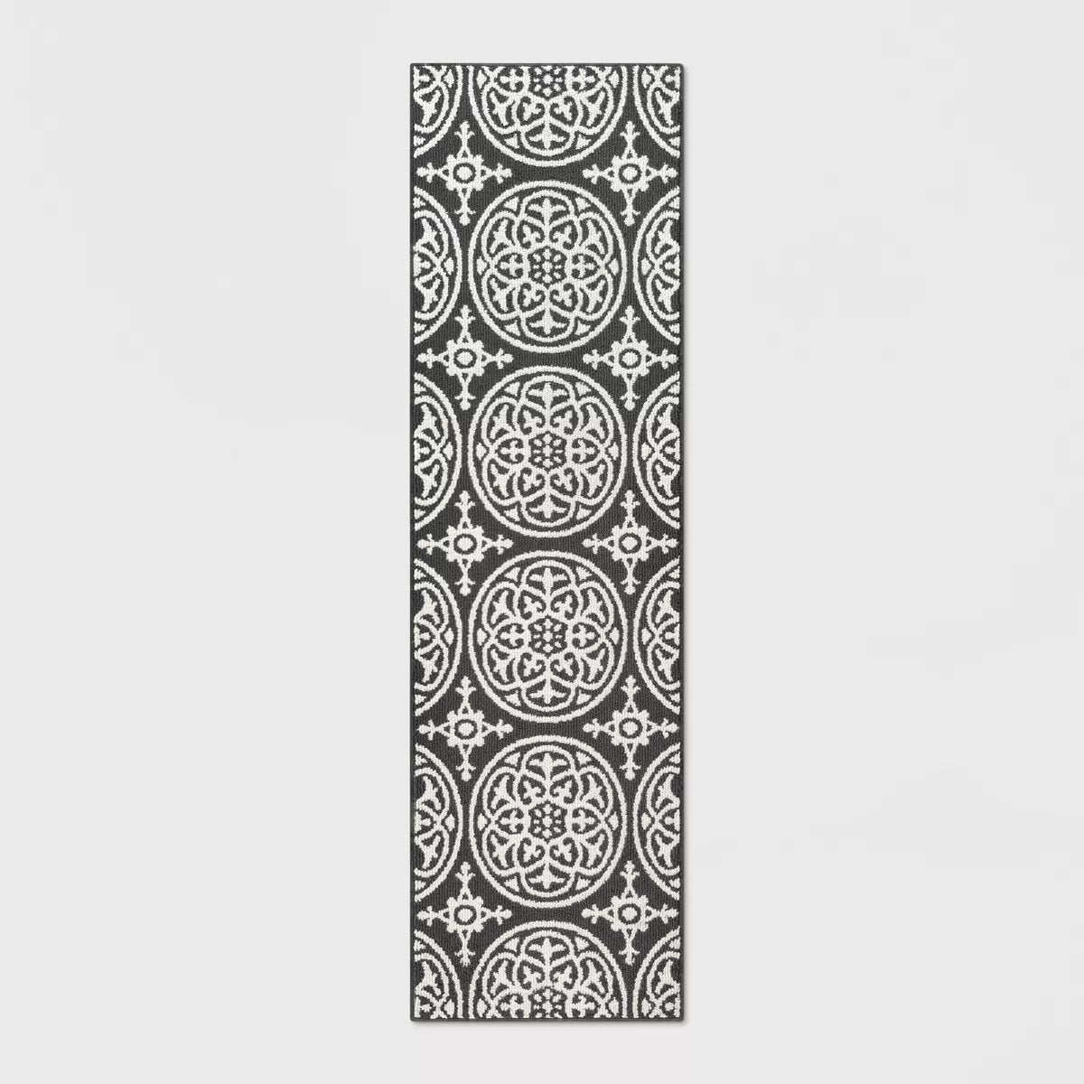 Medallion Washable Tufted And Hooked Rug 24"x 84"