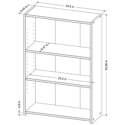 3 Shelf Bookcase