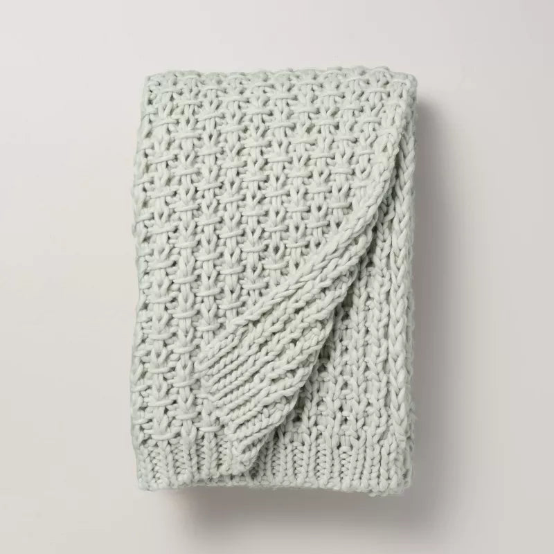 Chunky Knit Throw Blanket