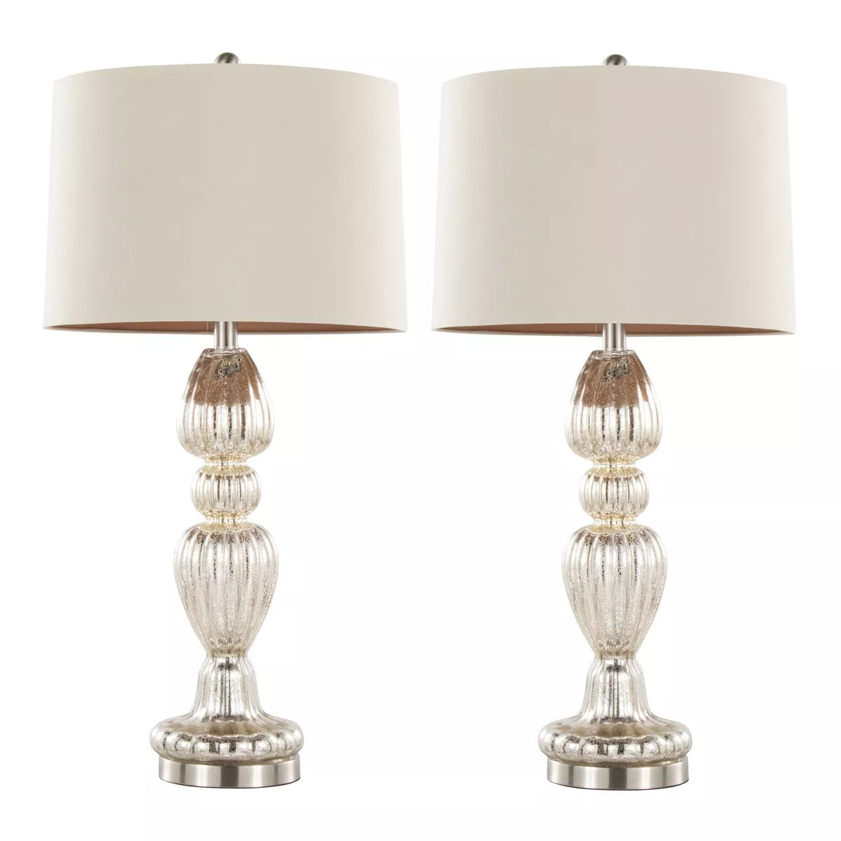 (Set of 2) Spade 30" Contemporary Glass Table Lamps SHOWROOM ITEM