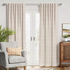 2-Piece Blackout Textural Overlay Window Curtain Panel