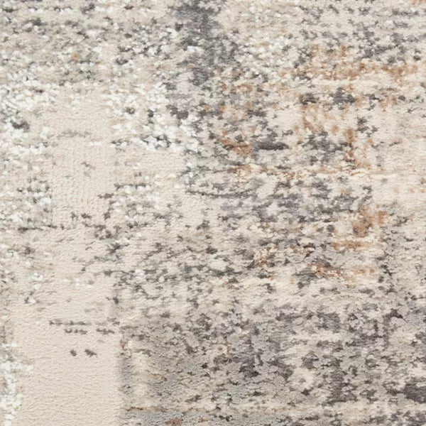 Modern Abstract Sustainable Woven Rug with Lines Beige 2'2"x7'6" Runner