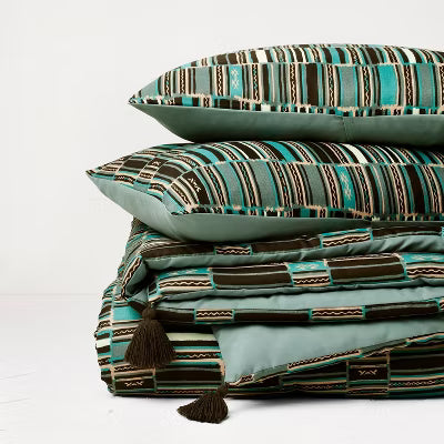 Jungalow Sun in the Water Comforter & Sham Set Teal - Twin/Twin Extra Long