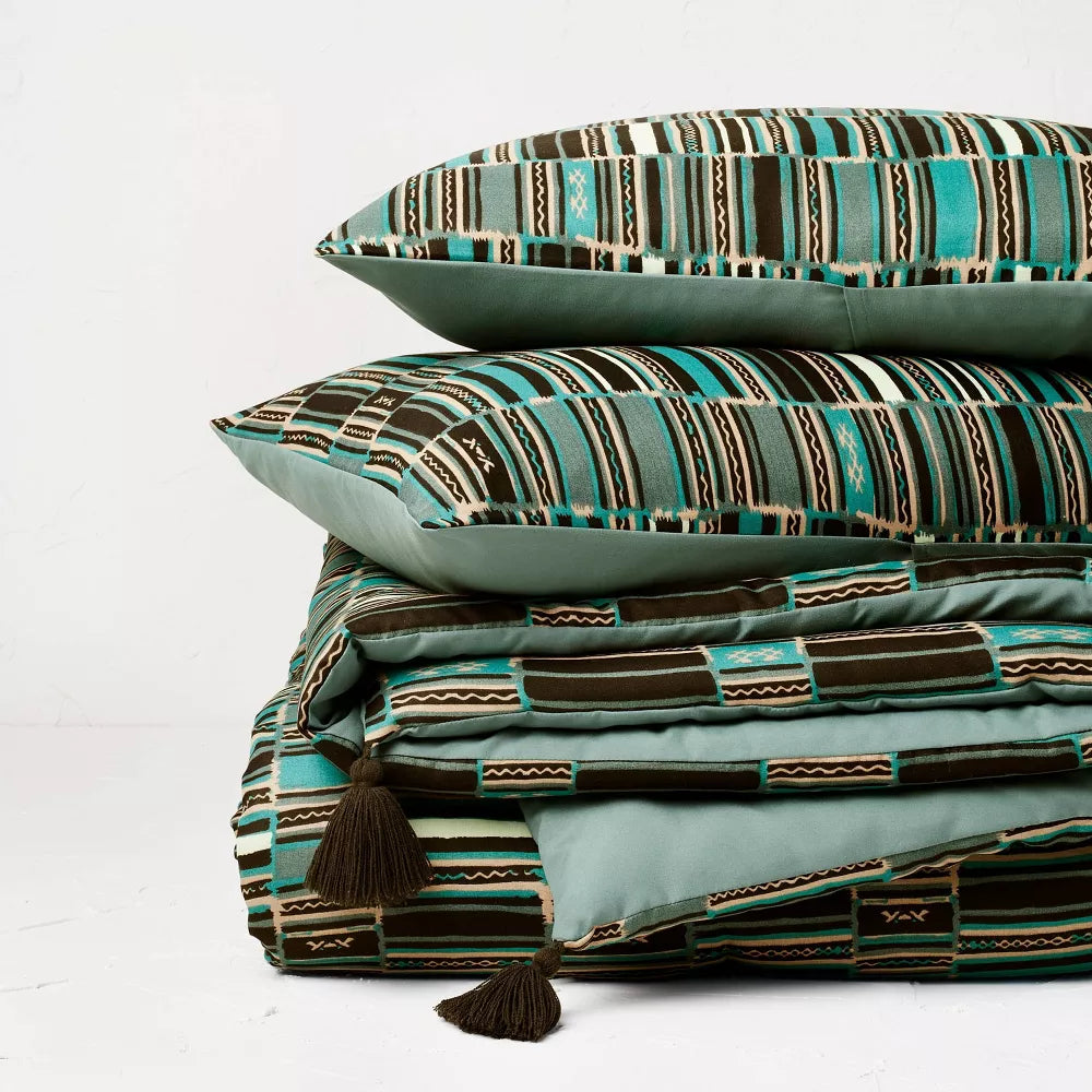 Jungalow Sun in the Water Comforter & Sham Set Teal - Twin/Twin Extra Long