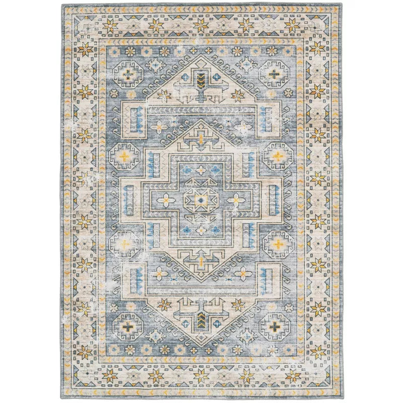 Washable Parson Rug Gray/Beige - 2'x3'