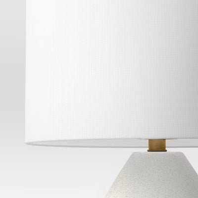 Modern Table Lamp Black/White - Ceramic Base, Linen Shade