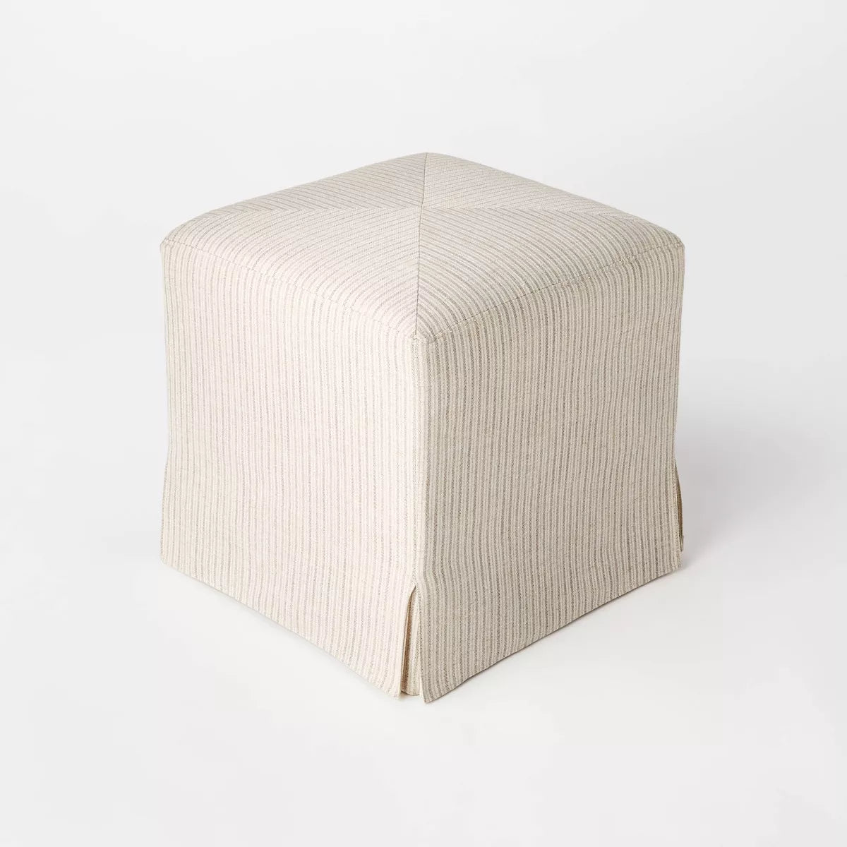 Lynwood Slipcover Cube Ottoman - Threshold™ designed with Studio McGee SHOWROOM ITEM