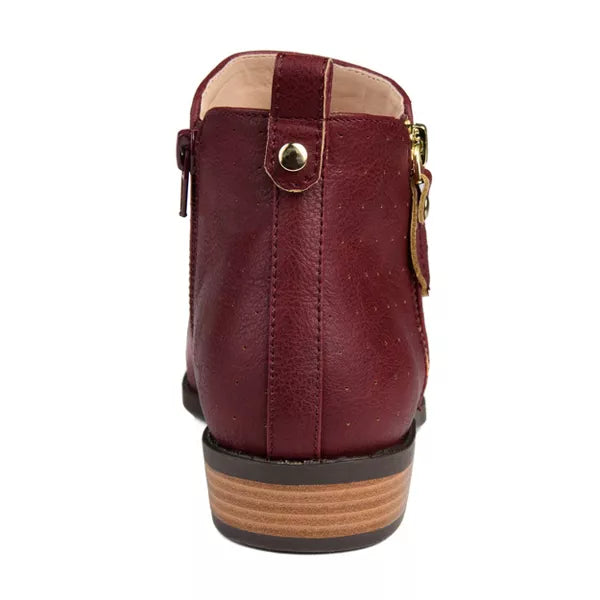 Womens Ellis Inside Zip Stacked Heel Booties