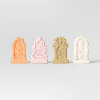 4pk Foam Tombstones Neutrals Halloween Decorative Prop, final cut