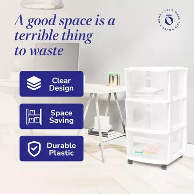 3 Drawer Medium Home Storage Container