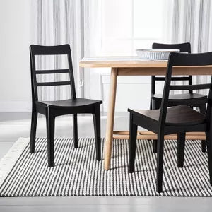 2pk Wood Ladder Back Dining Chair Set