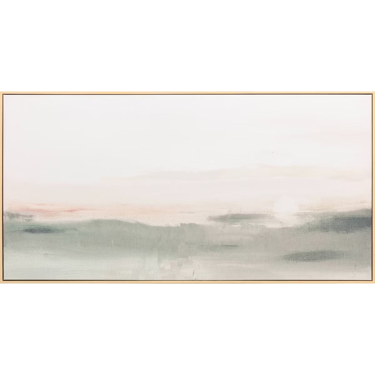 47" x 24" Haze Framed Wall Canvas - Threshold™: Modern Abstract Digital Art, Beige Frame - SHOWROOM ITEM 