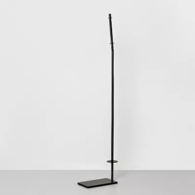 Metal Toilet Paper Holder Stand Matte Black - Steel Bathroom Tissue Organizer