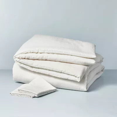 3pc Pickstich Stripe Comforter Bedding Set - Full/Queen