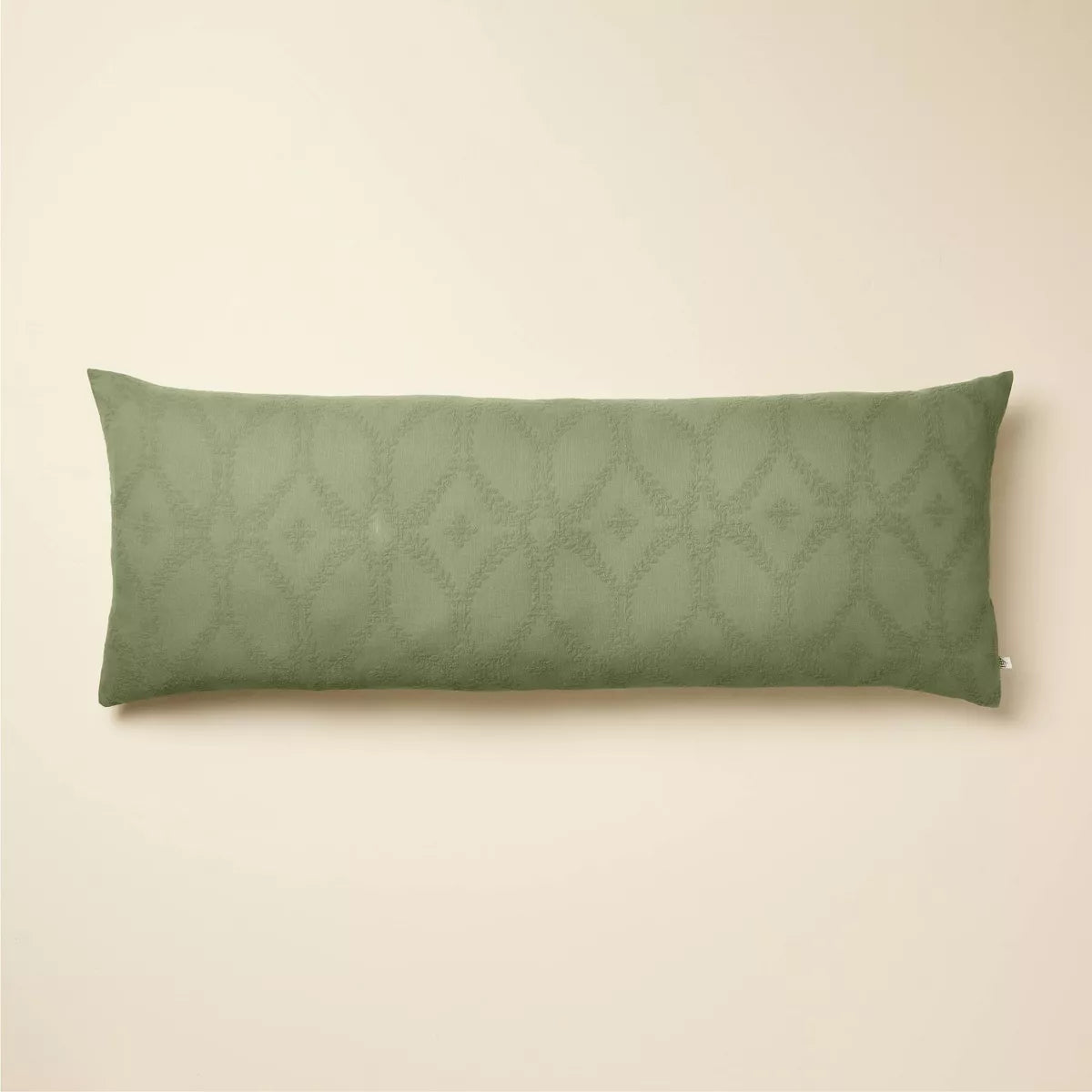 14"x36" Trellis Pattern Lumbar Bed Pillow - Hearth & Hand™ with Magnolia - SHOWROOM ITEM