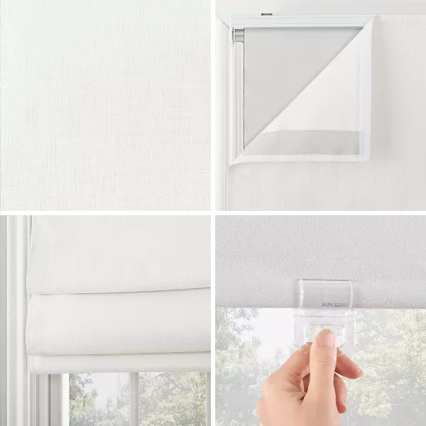 100% Blackout Somerton Textured Cordless Roman Window Shade