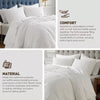 3Pcs Woven Waffle-Weave Knit Comforter Sets, Chic Vintage Style Boho Bed Set for All Season, Premium Breathable Bedding for Luxury Decor Style - King/California King
