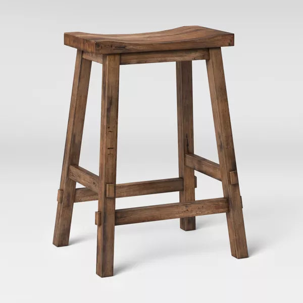 Halifax Farmhouse Wood Counter Height Barstool