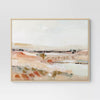 (Set of 2) Faded Landscape Framed Wall Canvases Natural - Polystyrene Frame, Blockprint Art