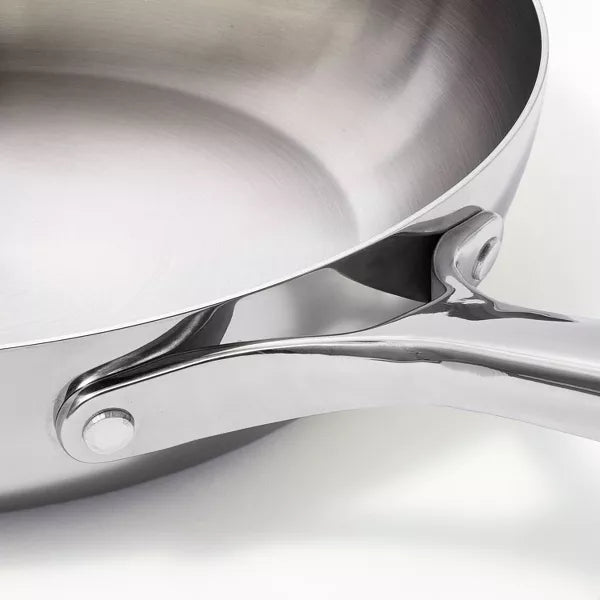 12pc Stainless Steel Cookware Set with 6pc Pan Protectors Silver