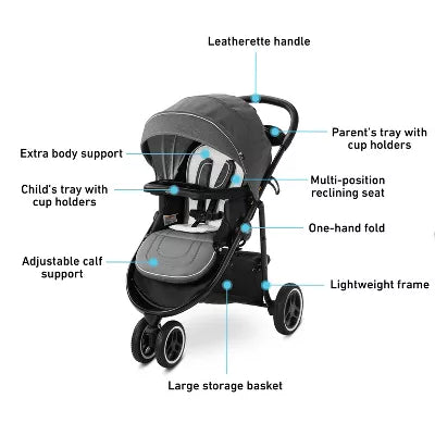Modes 3 Lite Platinum Travel System - Gray Stroller  ONLY