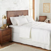 3pc Slub Center Stripe Comforter Set Sour Cream - Full/Queen