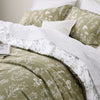 Comforter Set, 3-Piece Soft Reversible Floral Bedding Queen