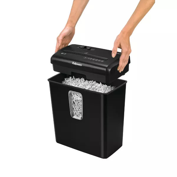 Powershred 6ct Cross-Cut Paper Shredder - Black: Shreds Credit Cards & Staples, Jam-Resistant, Auto Start