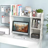 Desk Bookshelf Desktop Storage Organizer Display Shelf Rack Dorm Office White