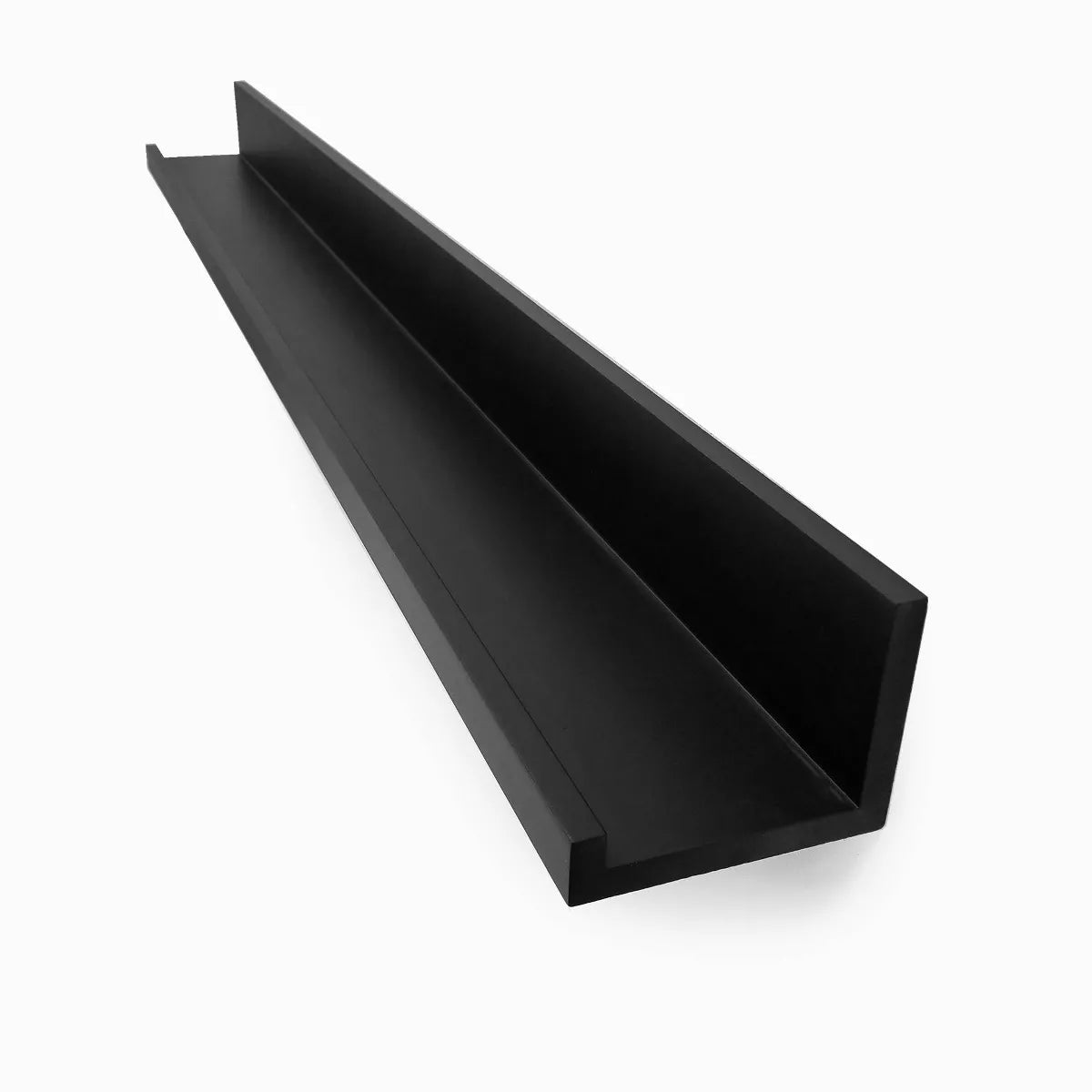 Picture Ledge Wall Shelf Black: Modern Floating Display, MDF, Includes Mounting Hardware