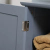 Under Sink Bathroom Cabinet with 2 Doors and Shelf, Pedestal Sink Bathroom Vanity Furniture
