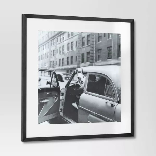'Well Hello There' Framed Wall Poster - Modern Lithograph Art, Polystyrene Frame