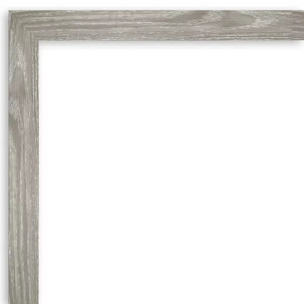 Non-Beveled Dove Gray Wash Square Wall Mirror
