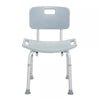 Bathroom Safety Shower Tub Bench Chair with Back, Gray